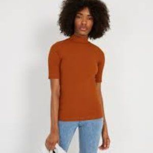 Frank & Oak Mockneck Ribbed Top